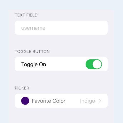 Form view in SwiftUI